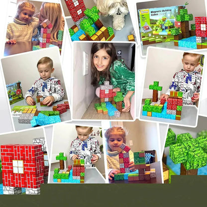 Magnetic Building Blocks Set - Large Set for kids and family play, image 8