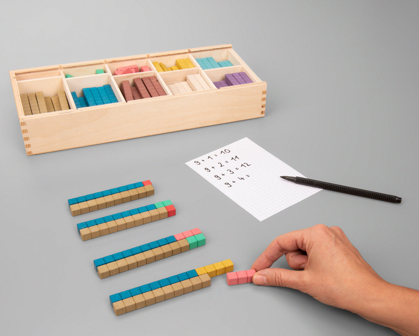 Wooden Math Learning Toy - Compact Set for kids and family play, image 4