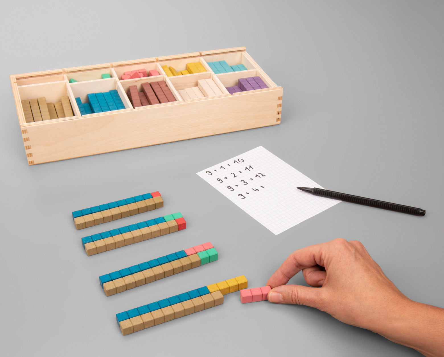Wooden Math Learning Toy - Compact Set for kids and family play, image 4
