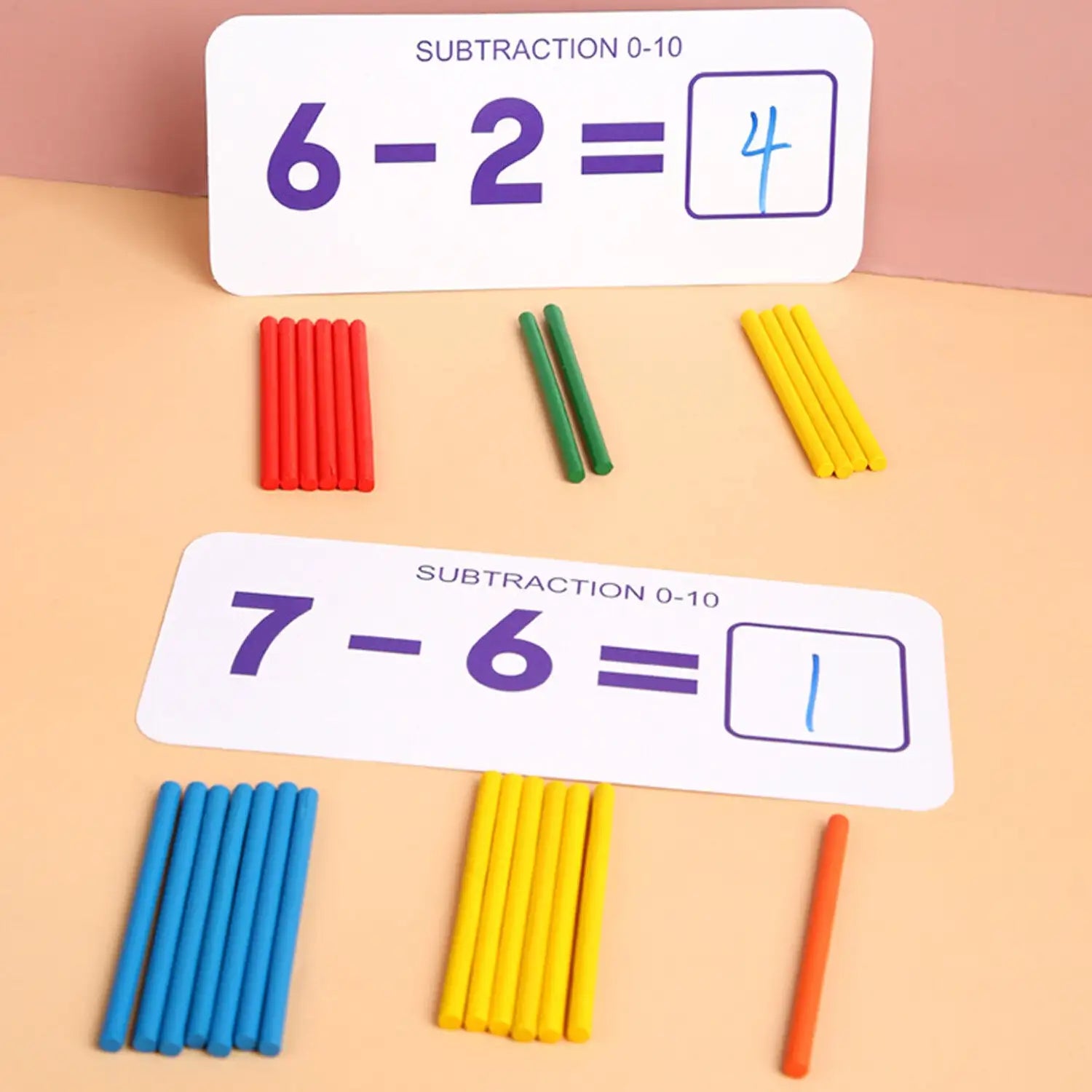 Wooden Math Learning Toy - Large Set for kids and family play, image 4
