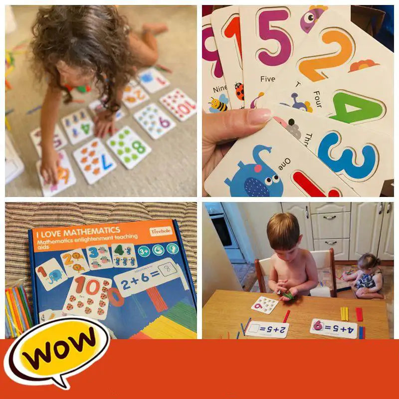 Wooden Math Learning Toy - Large Set for kids and family play, image 6