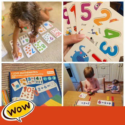 Wooden Math Learning Toy - Large Set for kids and family play, image 6