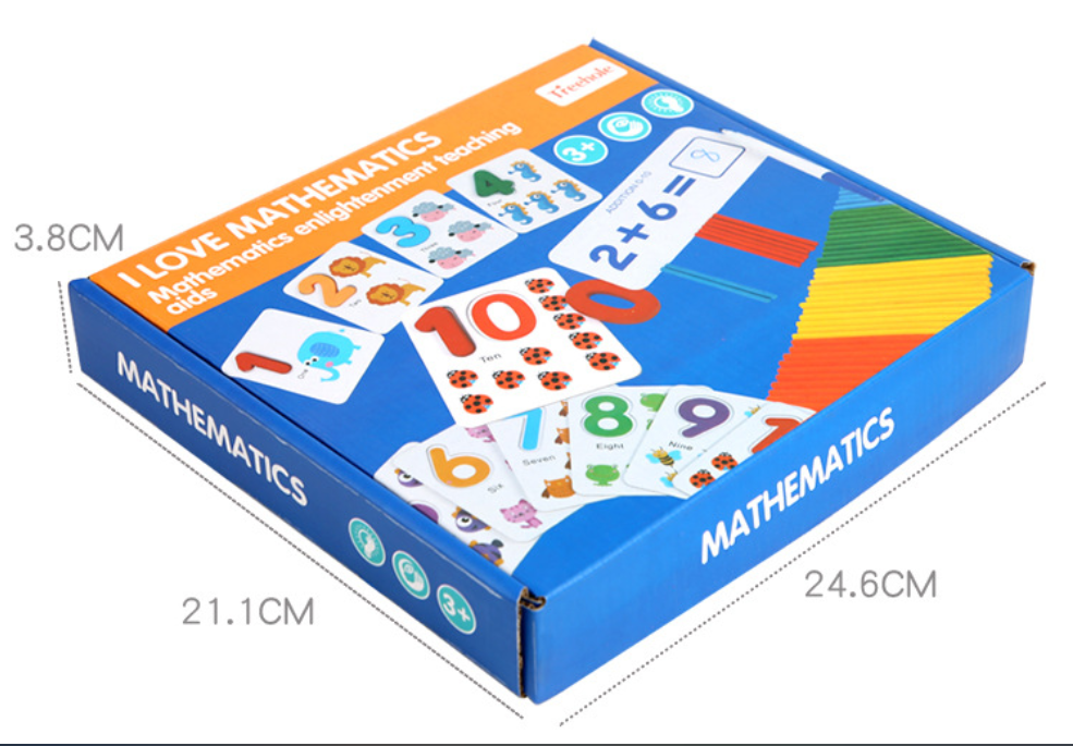 Wooden Math Learning Toy - Large Set for kids and family play, image 7