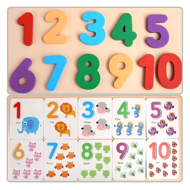 Wooden Math Learning Toy - Large Set for kids and family play, image 2