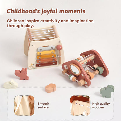 Montessori inspired wooden music toy for toddlers and children
