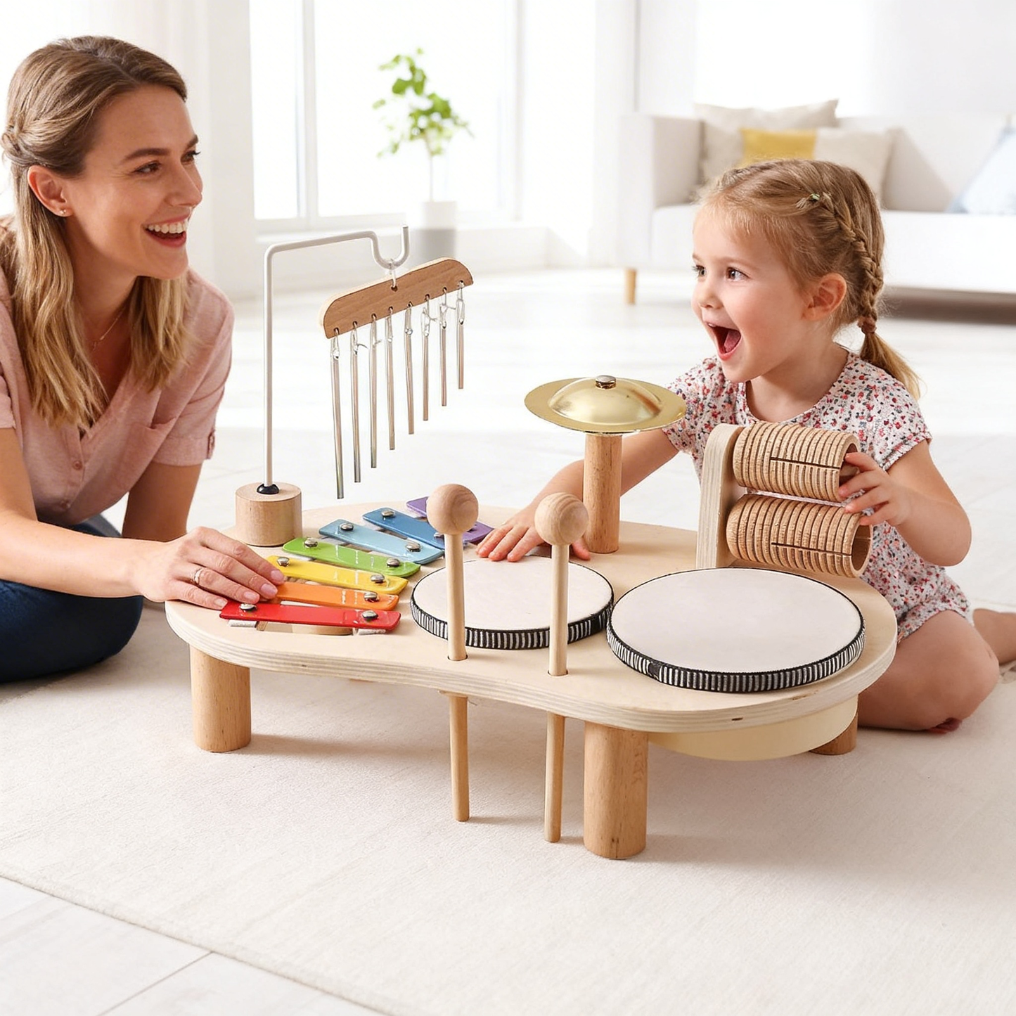 Montessori musical toy encouraging creativity and sensory exploration