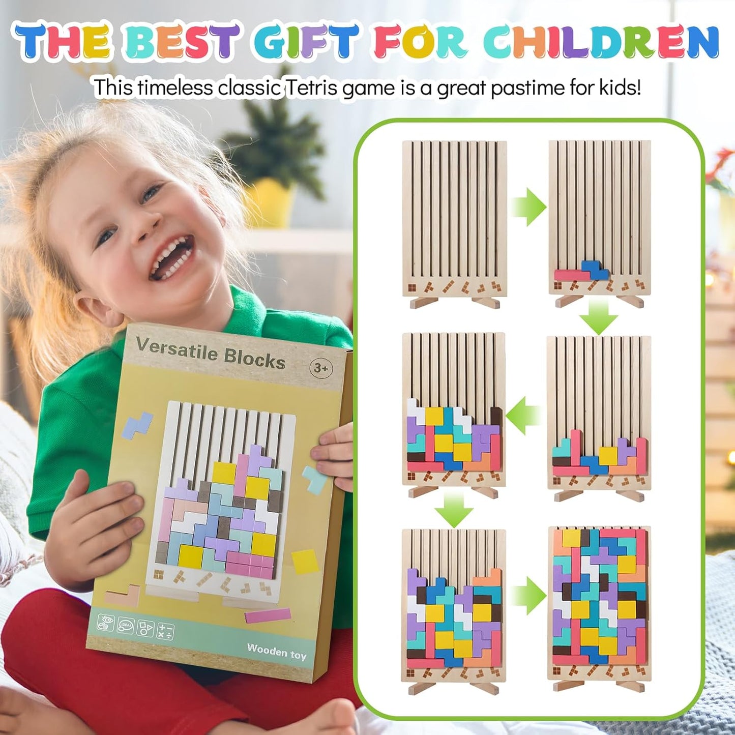 Montessori puzzle toy used in children's playroom