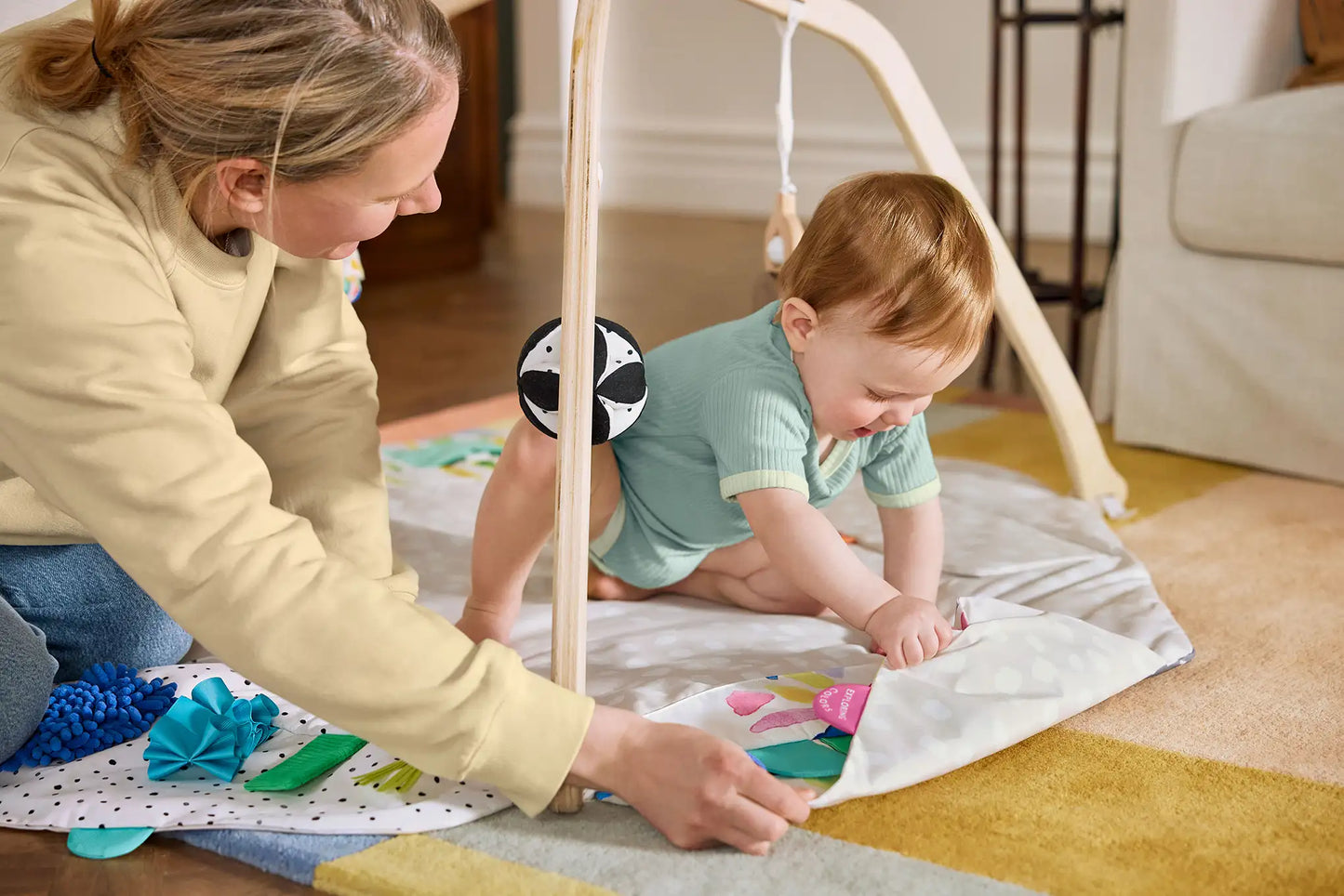 Wooden Baby Gym for kids and family play, image 4