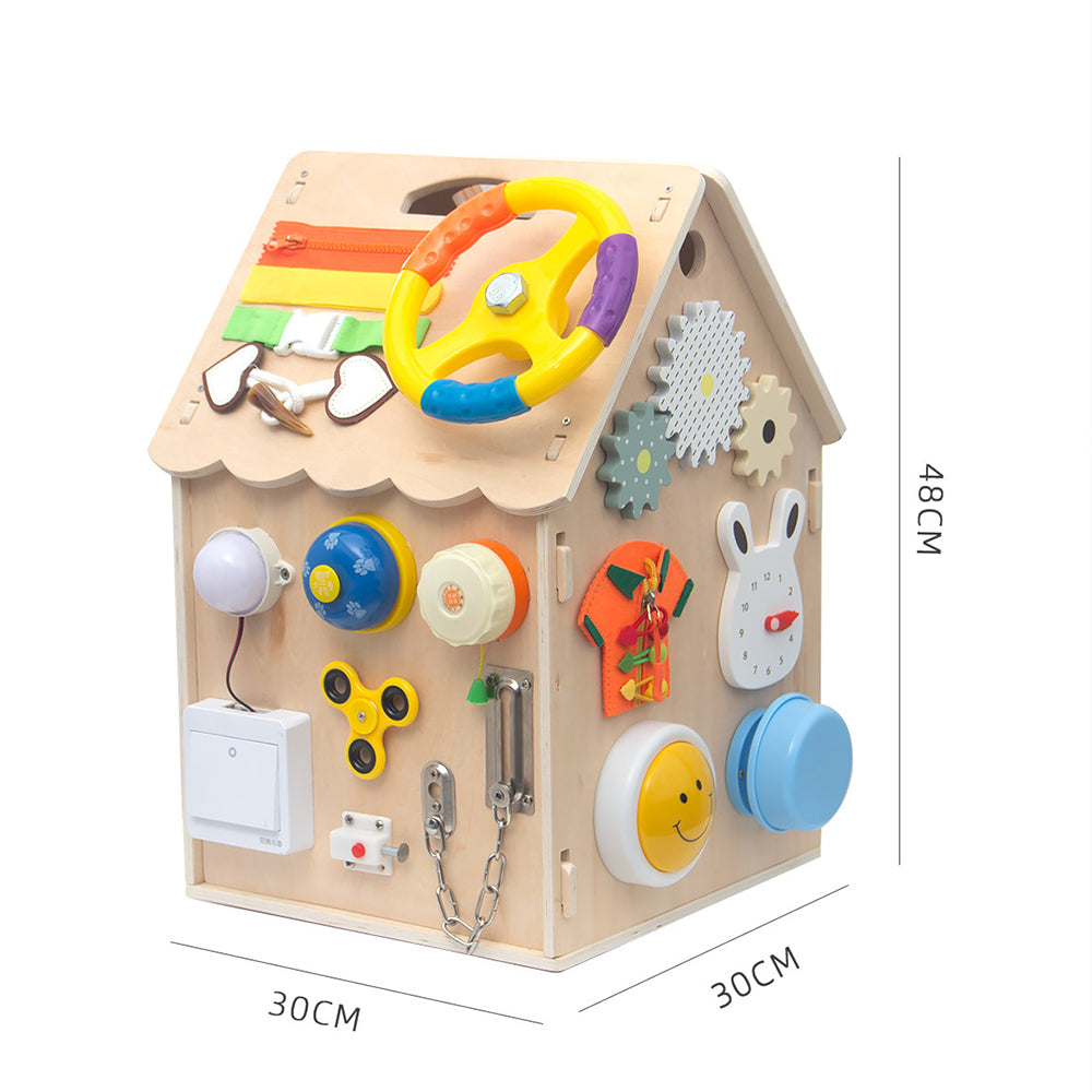 Wooden Busy House Activity Toy - with Xylophone for kids and family play, image 6