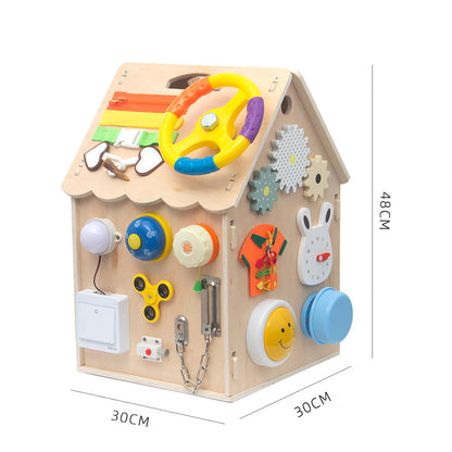 Wooden Busy House Activity Toy - with Xylophone for kids and family play, image 6