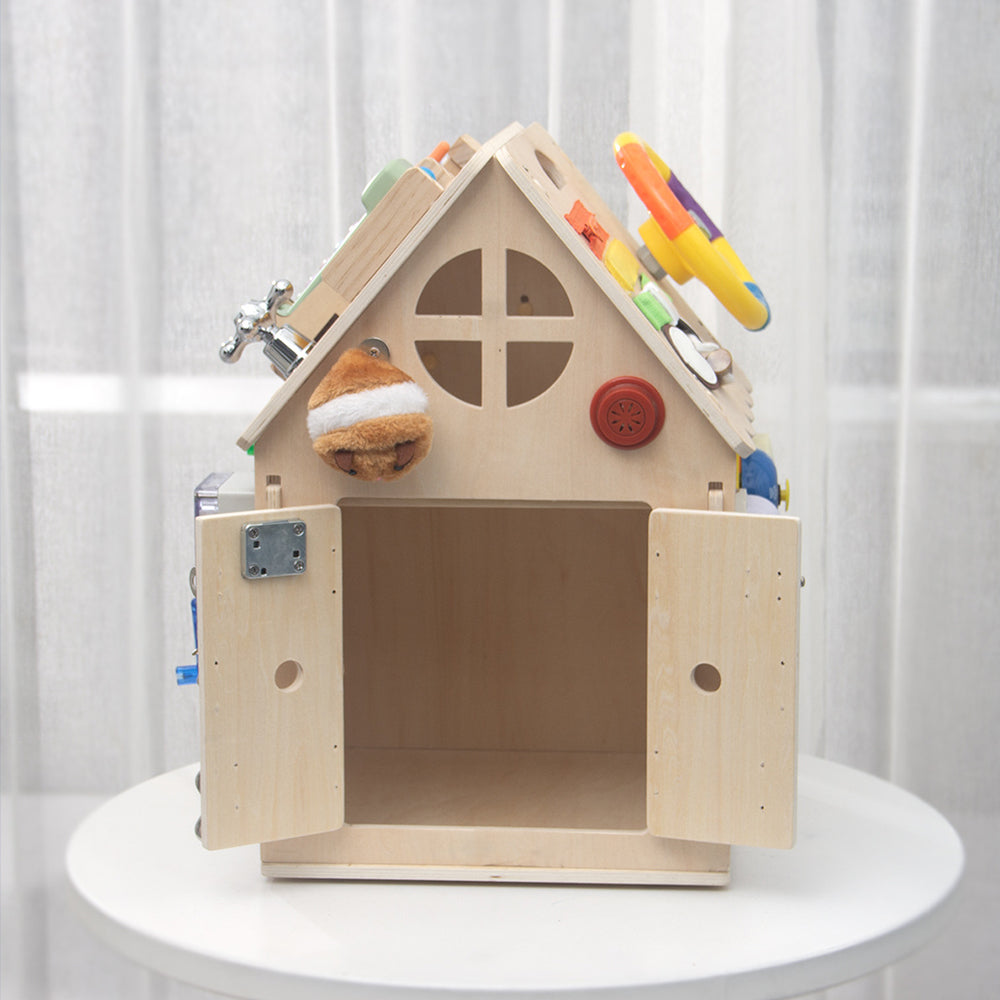 Wooden Busy House Activity Toy - with Xylophone for kids and family play, image 5