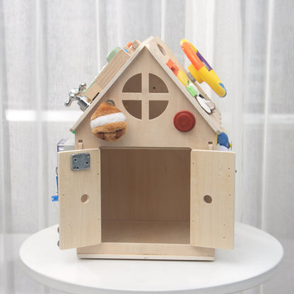 Wooden Busy House Activity Toy - with Xylophone for kids and family play, image 5