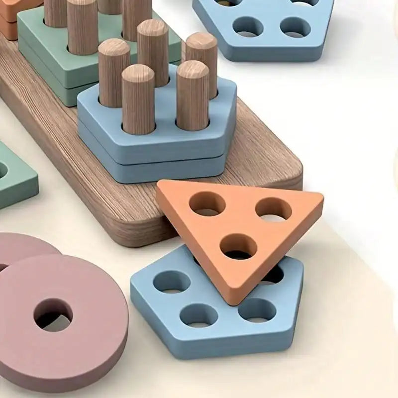 Wooden Shape Sorter for kids and family play, image 3