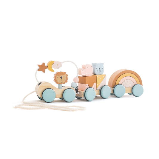 Wooden Animal Stacking Train for kids and family play, image 1
