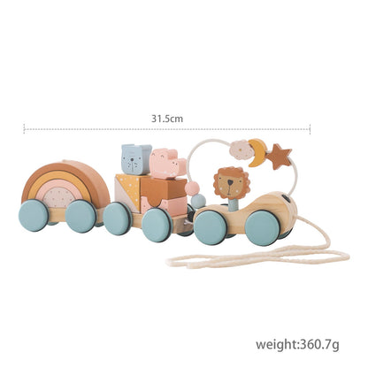 Wooden Animal Stacking Train for kids and family play, image 4