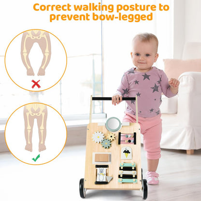 Wooden Baby Walker - Busy Board for kids and family play, image 8