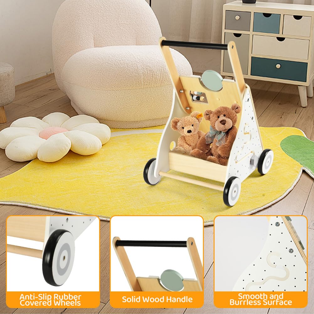 Wooden Baby Walker - Busy Board for kids and family play, image 14