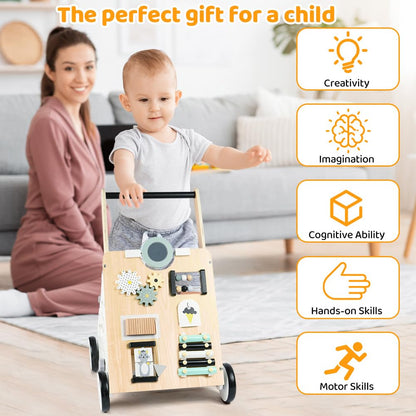 Wooden Baby Walker - Busy Board for kids and family play, image 7