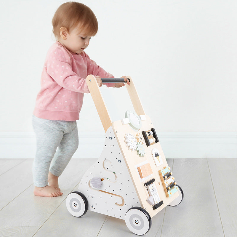 Wooden Baby Walker - Busy Board for kids and family play, image 2
