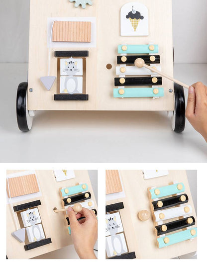 Wooden Baby Walker - Busy Board for kids and family play, image 10