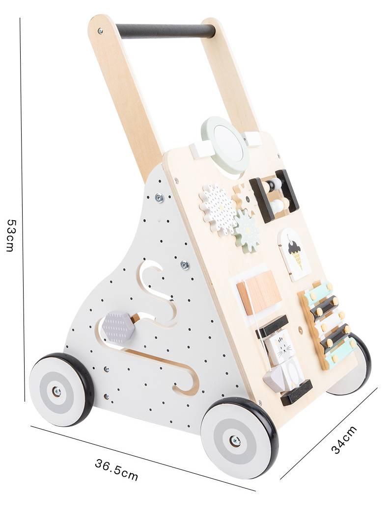 Wooden Baby Walker - Busy Board for kids and family play, image 12