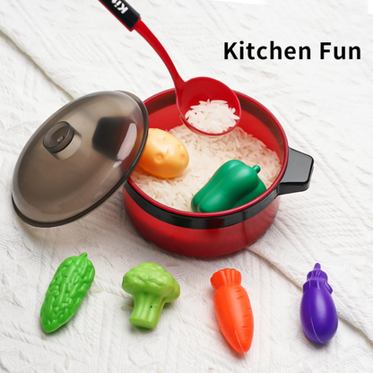 Wooden Play Kitchen - with Wheels - Deluxe Set for kids and family play, image 4