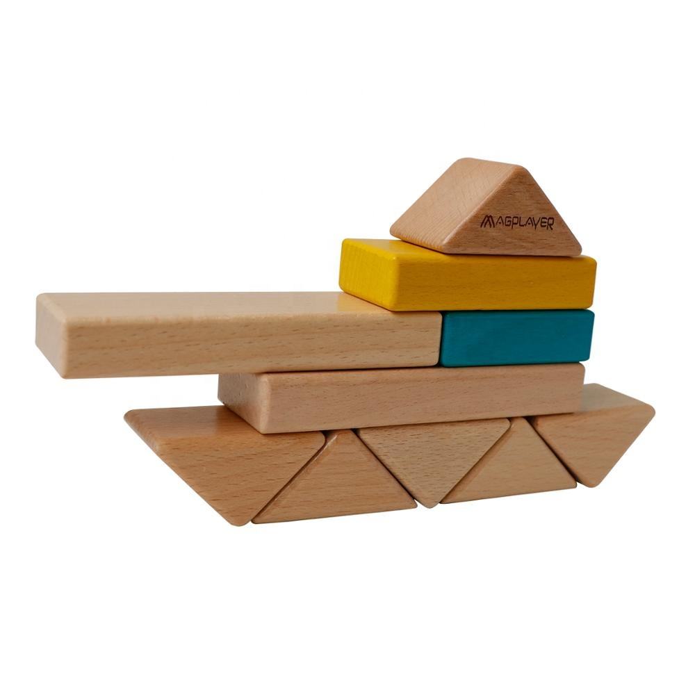 Rainbow Wooden Building Blocks - Rainbow Set for kids and family play, image 4