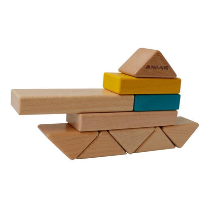 Rainbow Wooden Building Blocks - Rainbow Set for kids and family play, image 4