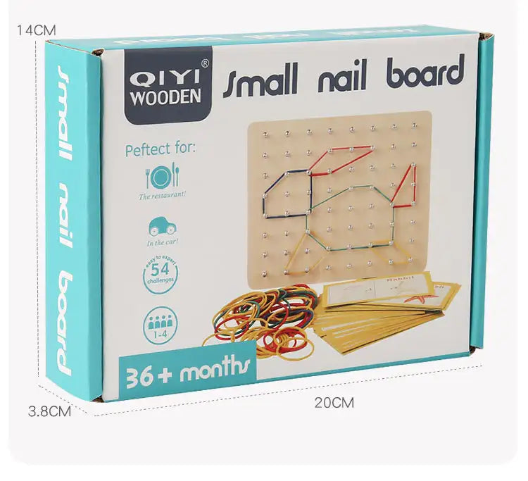 Wooden Geoboard for kids and family play, image 8