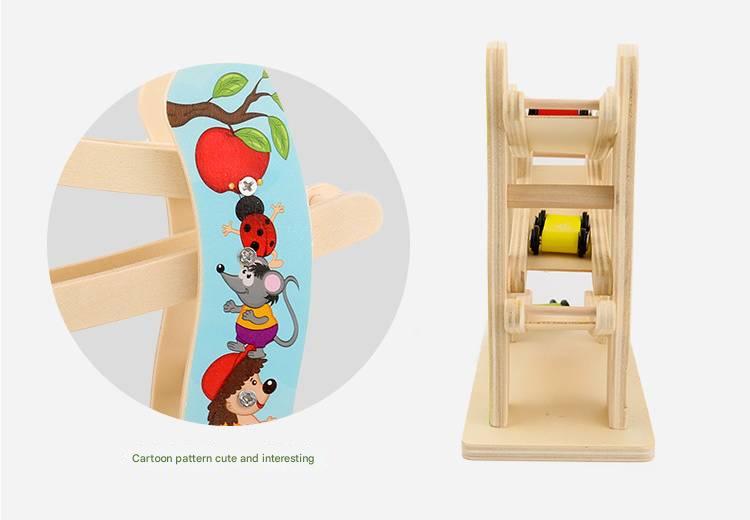 with Slide Wooden Car Ramp Racer for kids and family play, image 5