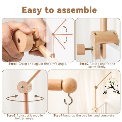 Natural wood nursery accessory for baby room
