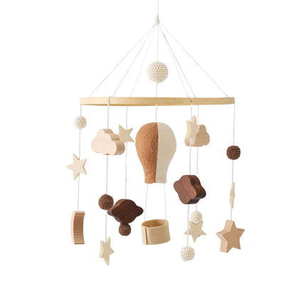 Ocean themed felt baby mobile with whale and sea inspired nursery design