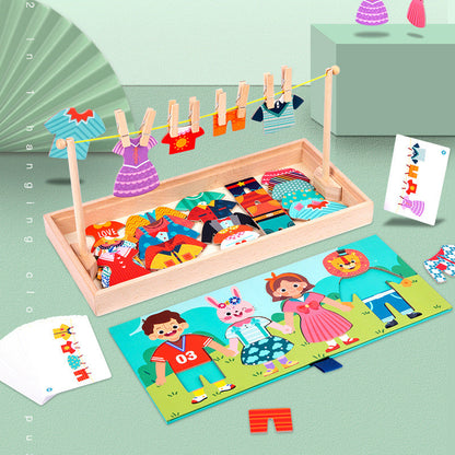 Puzzle pieces for color and shape matching
