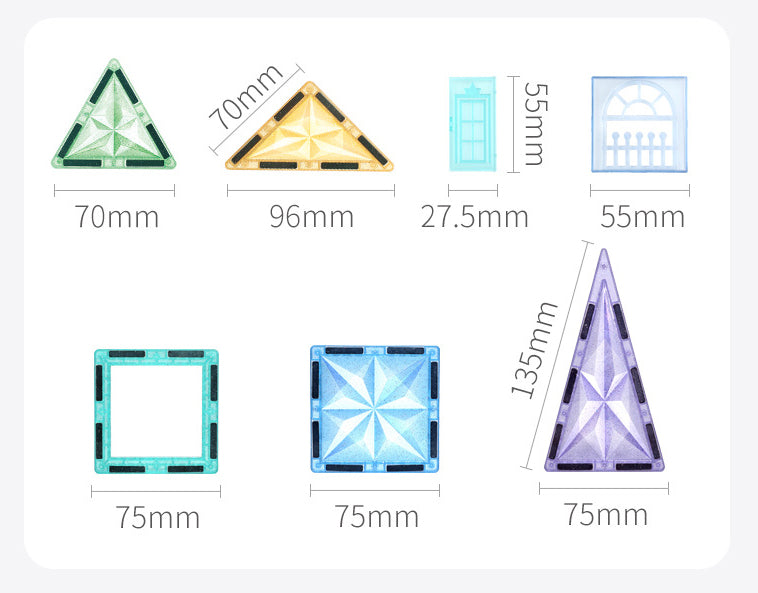 Magnetic Building Blocks Set - Shining Diamond for kids and family play, image 3