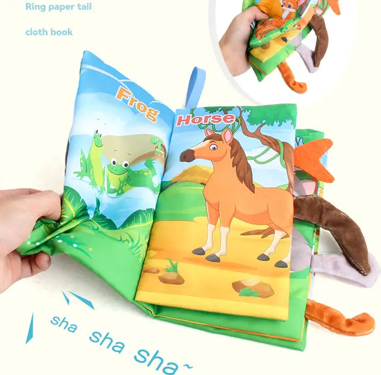Soft cloth books for babies 3 months and older with colorful designs