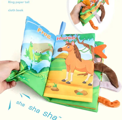 Soft cloth books for babies 3 months and older with colorful designs