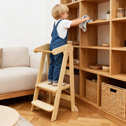 Three adjustable platform heights for growing children