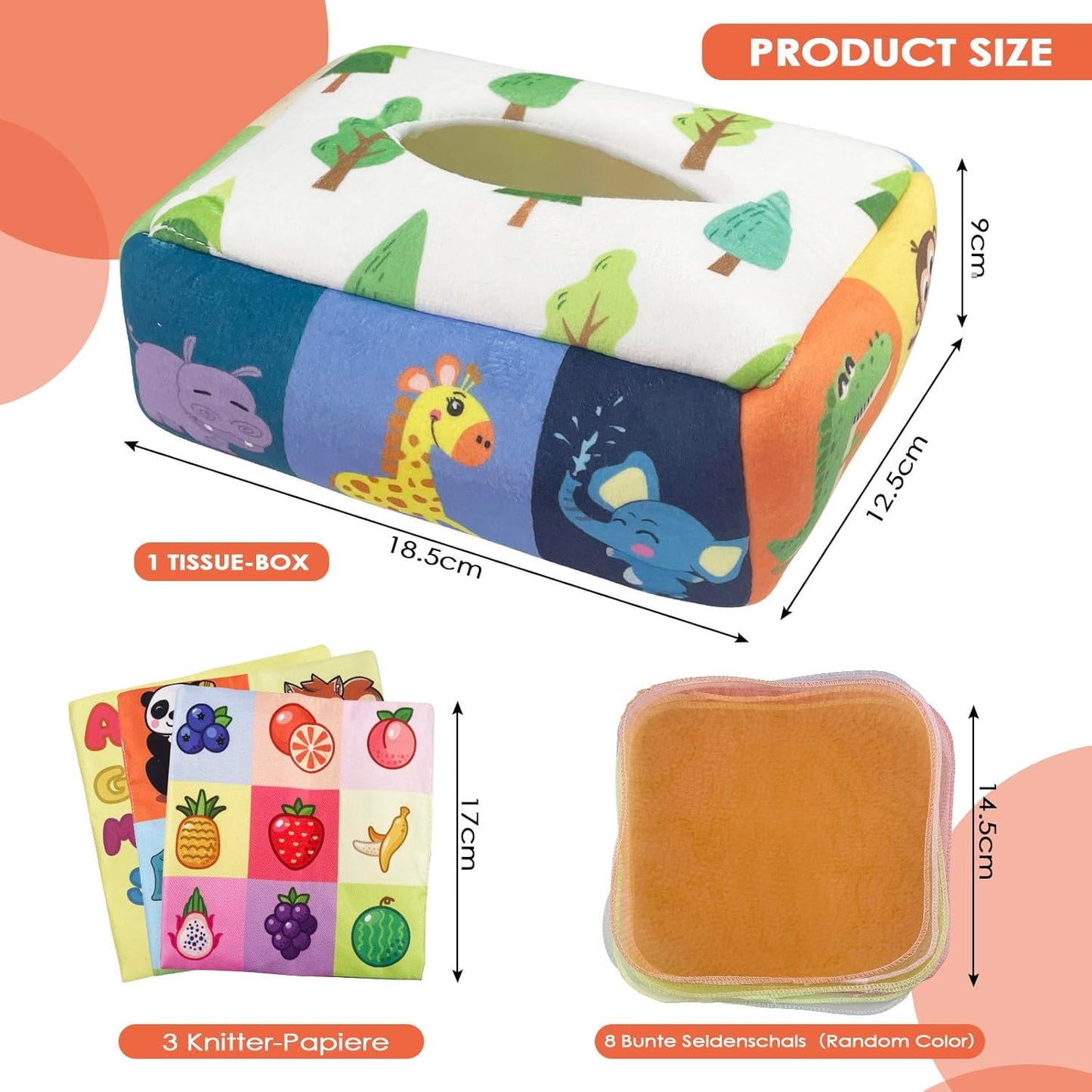 Baby Sensory Cloth Book Set - Soft Book for kids and family play, image 2