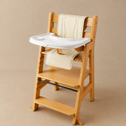 Wooden toddler eating chair for kitchen and dining activities