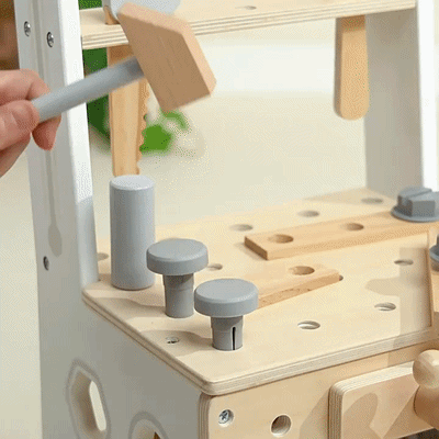 Wooden baby walker supporting toddlers first steps