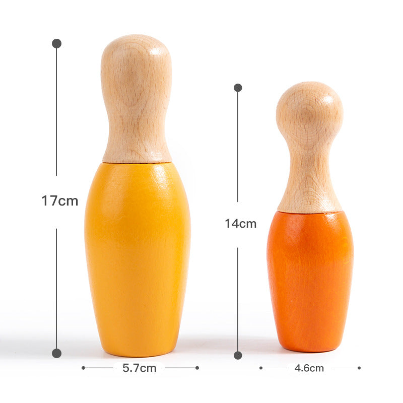 Wooden Bowling Set for kids and family play, image 3