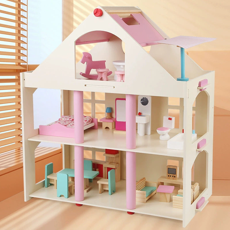 Wooden Dollhouse - Starter Set for kids and family play, image 1