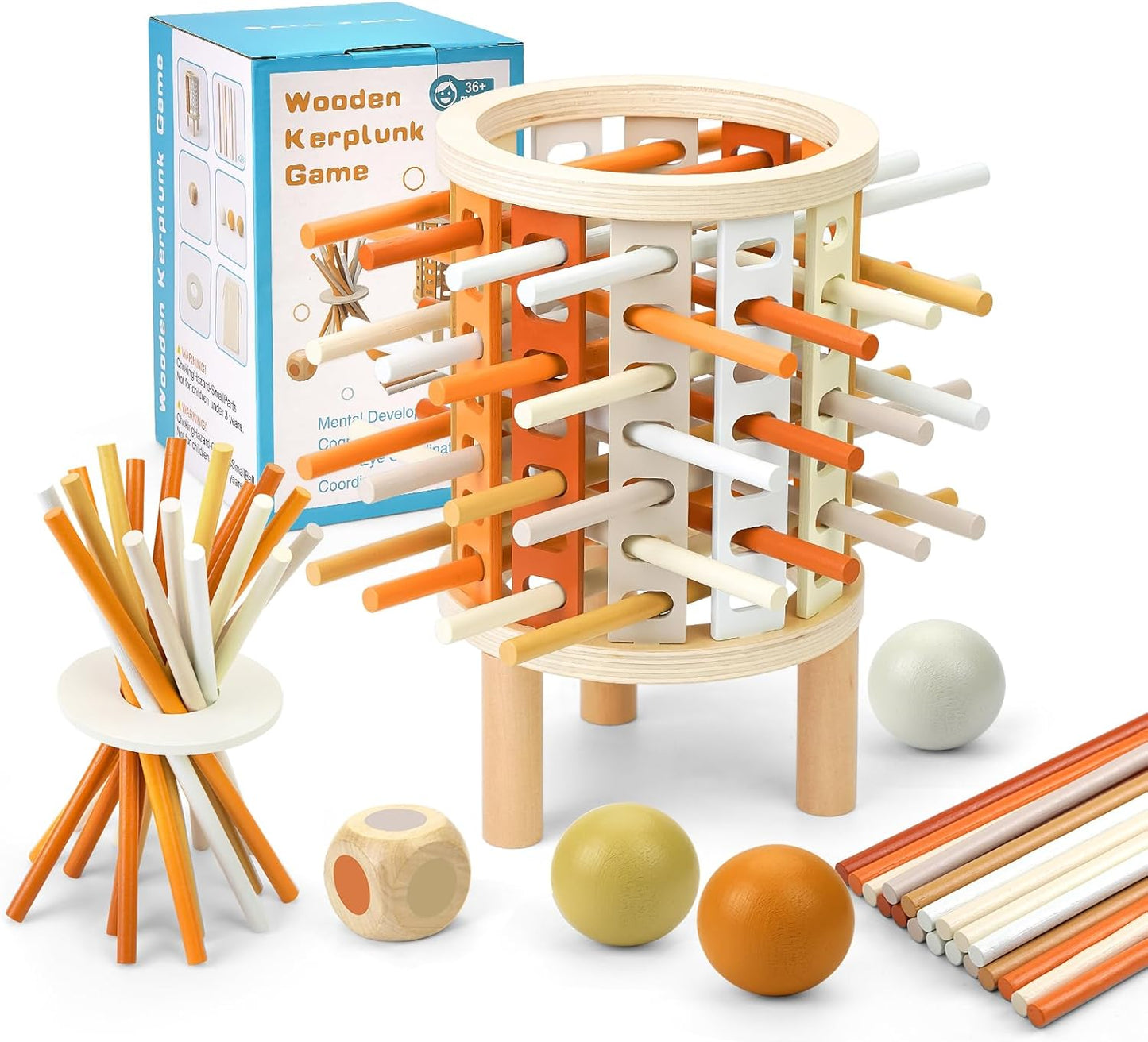 Wooden game that improves children's logical thinking and problem solving skills