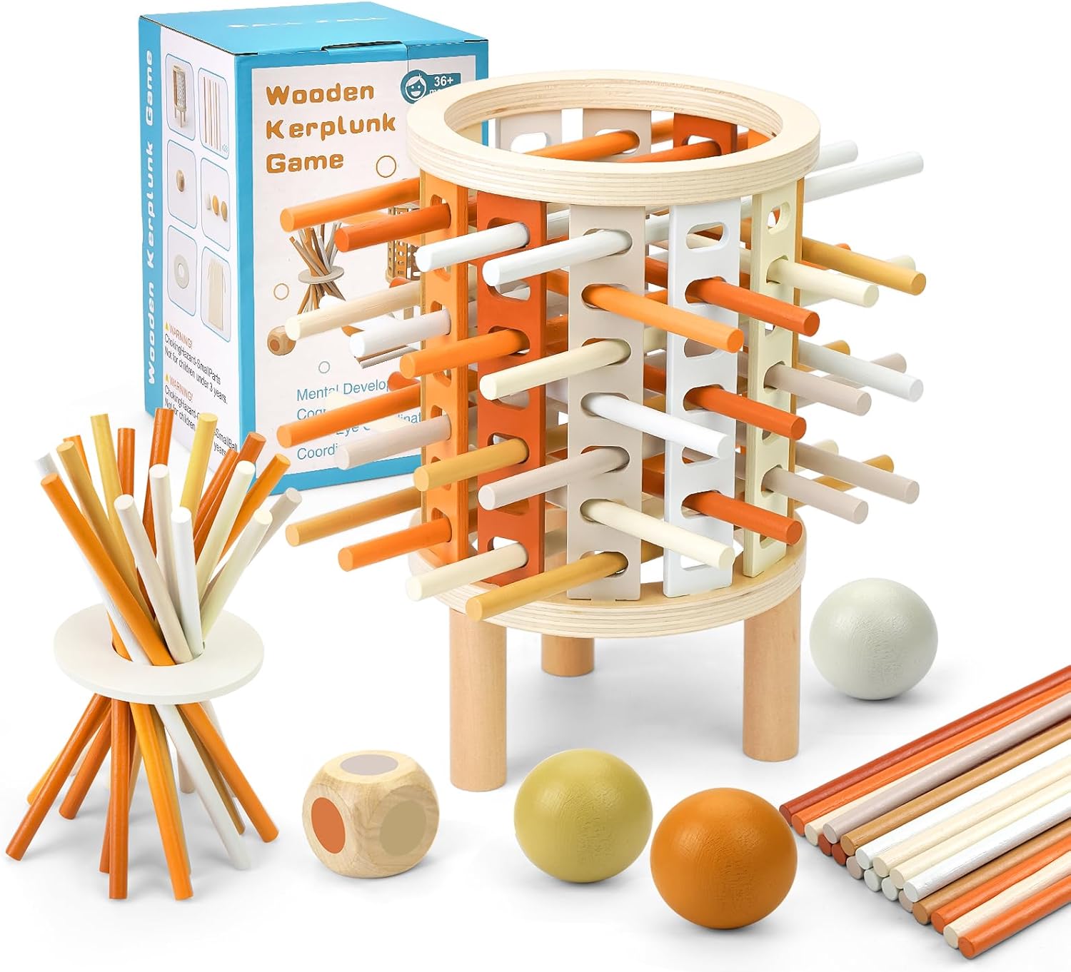 Wooden game that improves children's logical thinking and problem solving skills
