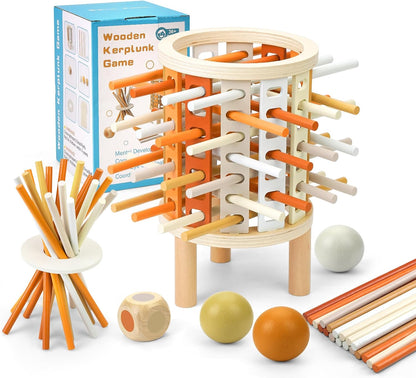 Wooden game that improves children's logical thinking and problem solving skills