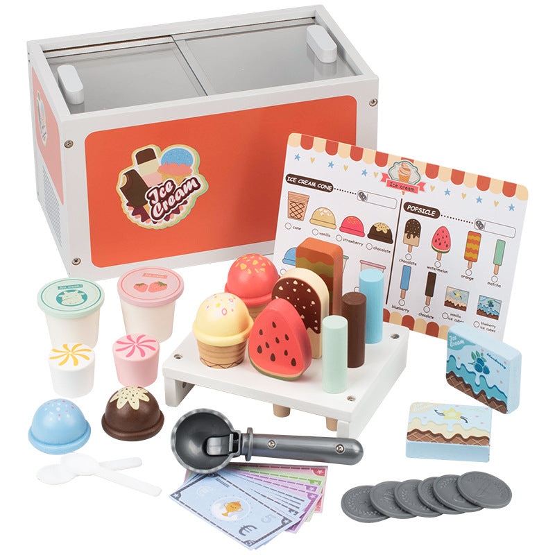 Wooden Ice Cream Play Set for kids and family play, image 10