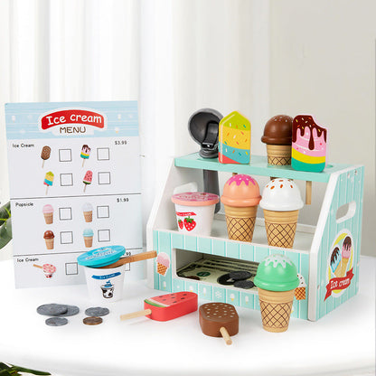 Wooden Ice Cream Play Set for kids and family play, image 8
