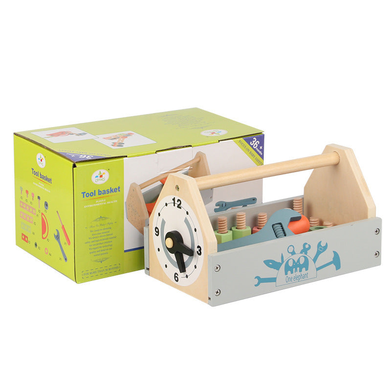 Kids Werkzeugkiste Wooden - 3-in-1 Schraubspiel With Zahnr Dern for kids and family play, image 1
