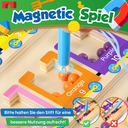 Wooden math learning toy for counting colors and number recognition