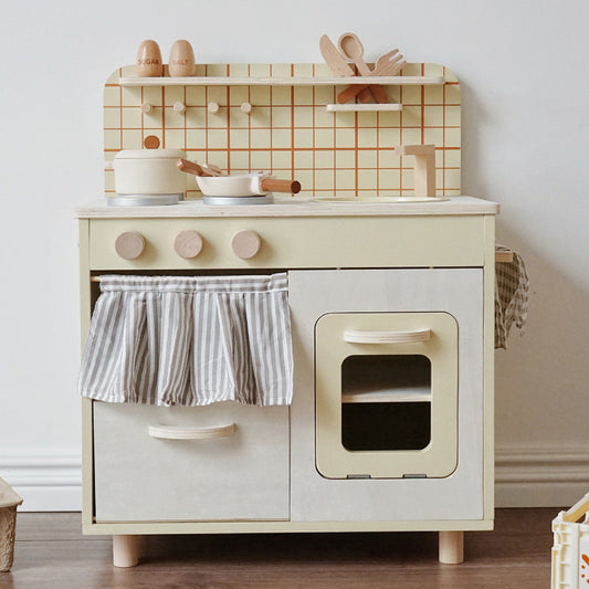 Wooden Play Kitchen - Nordic Style for kids and family play, image 1